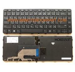 HP Compaq Keyboard คีย์บอร์ด Probook 430 G3 440 G3 445 G3 / 640 G2 ภาษาไทย อังกฤษ   มีไฟ Back light  ตัวอักษรไทยแบบเข้ม